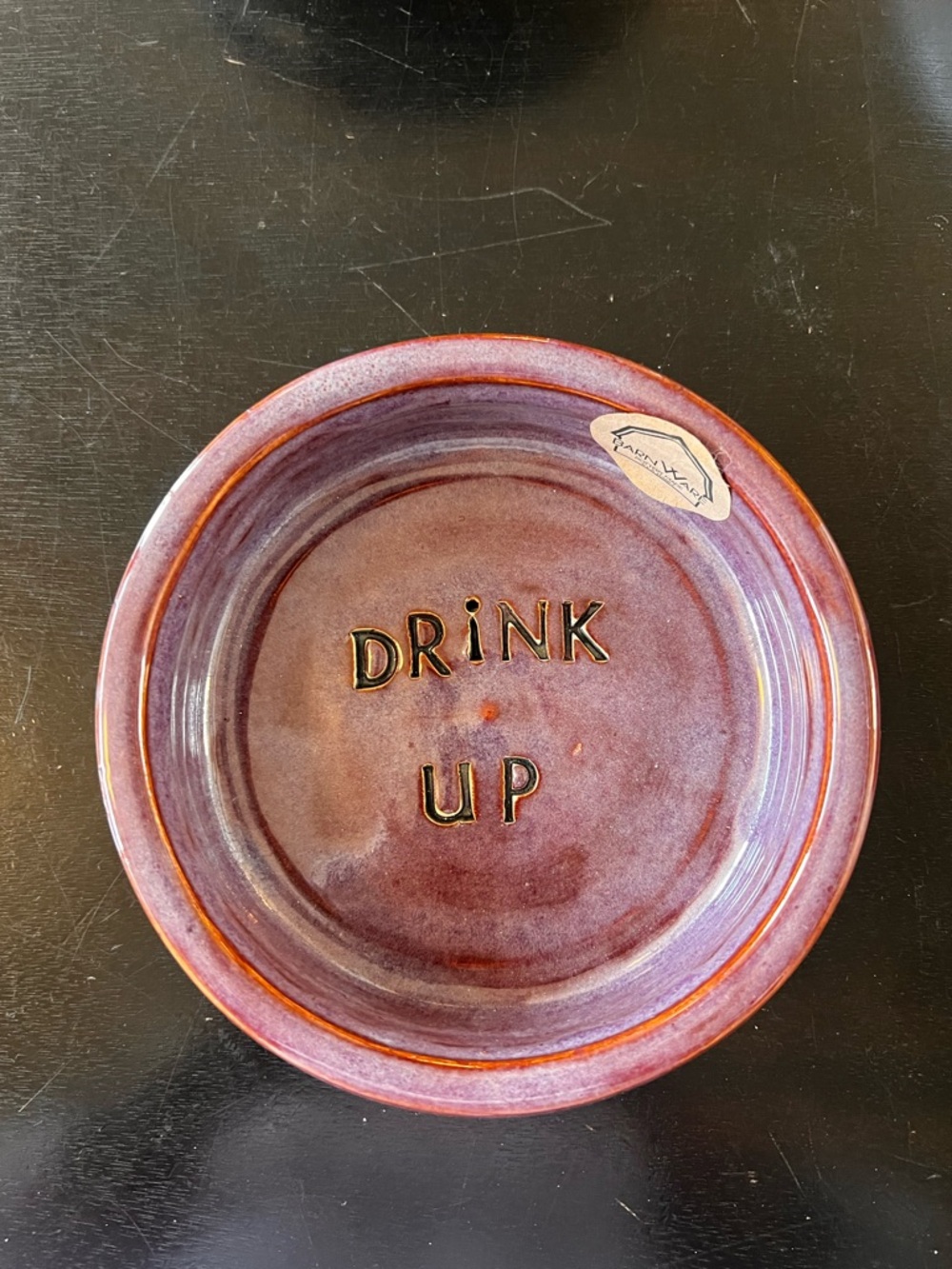 Handmade Purple Ceramic Bowl — DRINK UP